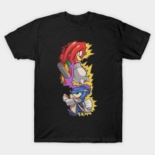 sonic vs knuckles T-Shirt